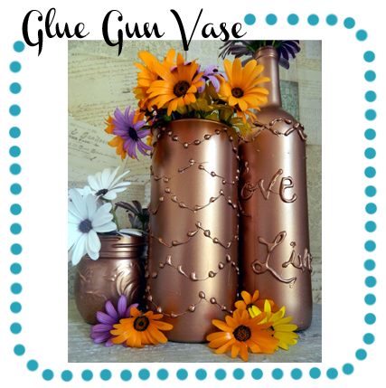How to Decorate a Vase with Hot Glue