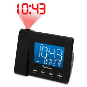 Electrohome EAAC601 Projection Alarm Clock with AM FM Radio