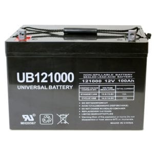 Universal UB121000-45978 12v 100AH Deep Cycle AGM Battery 12V 24V 48V (Black)