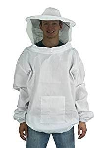 new professional white medium large beekeeping suit